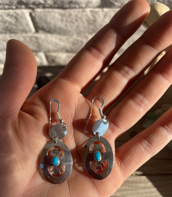 Bernice Sandoval Navajo Turquoise Earrings