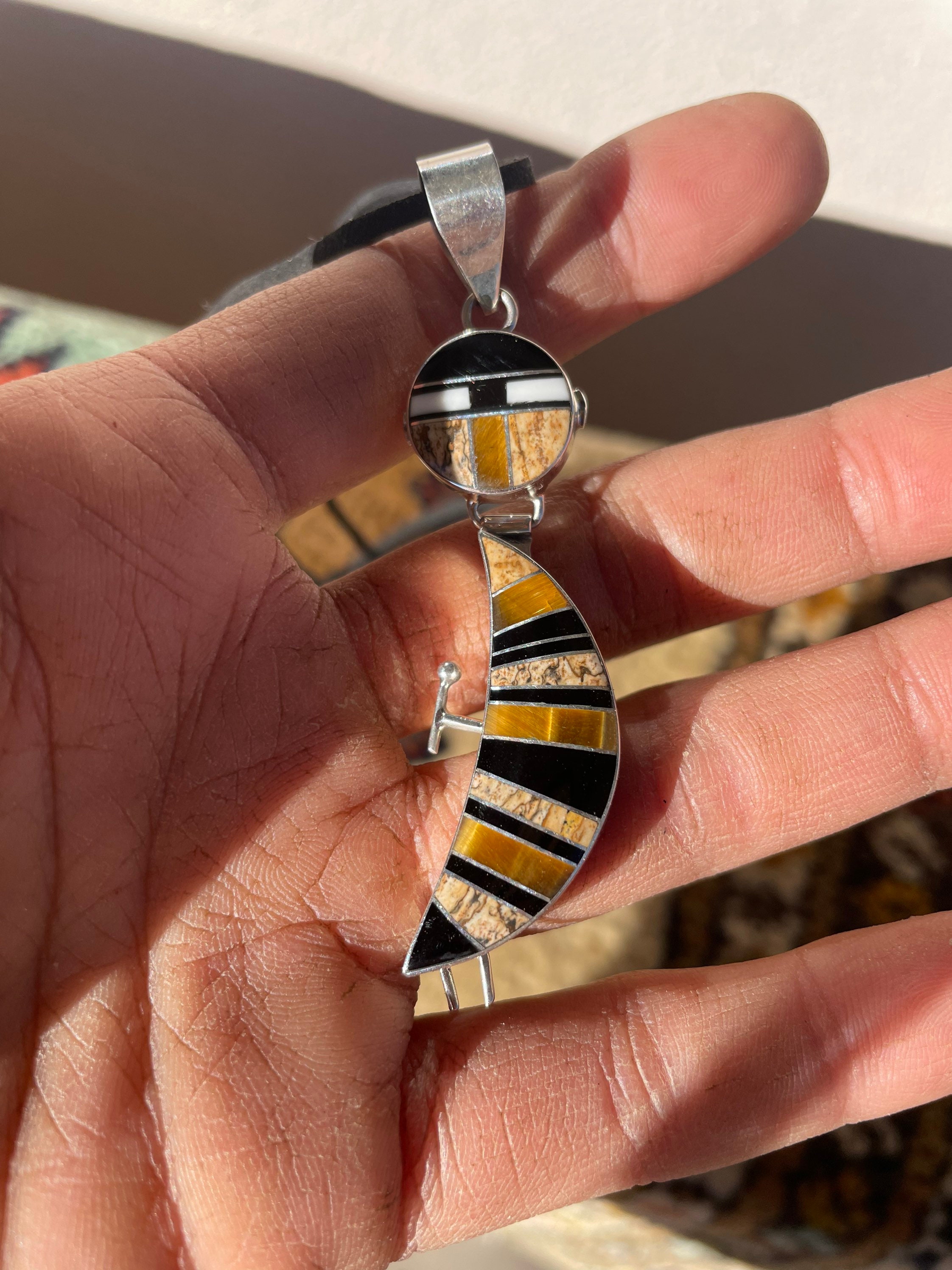Hemerson Brown Native American Navajo Honeybee Jasper Spiny Oyster Sterling Silver Earrings Hemerson Brown Native American Navajo Honeybee Jasper Spiny Oyster Sterling Silver Earrings