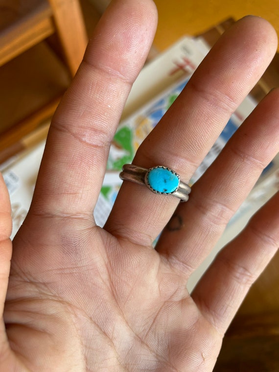 Navajo Old Pawn Turquoise Ring Size 12