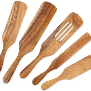 teak spurtle set