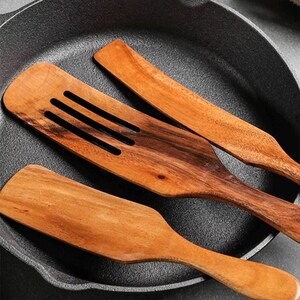 teak spurtle set
