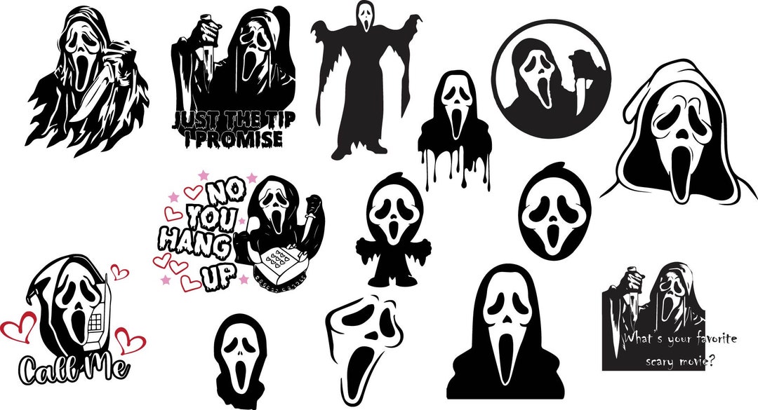 Ghostface SVG Cut Files Bundle Horror SVG Cut File Scream - Etsy UK
