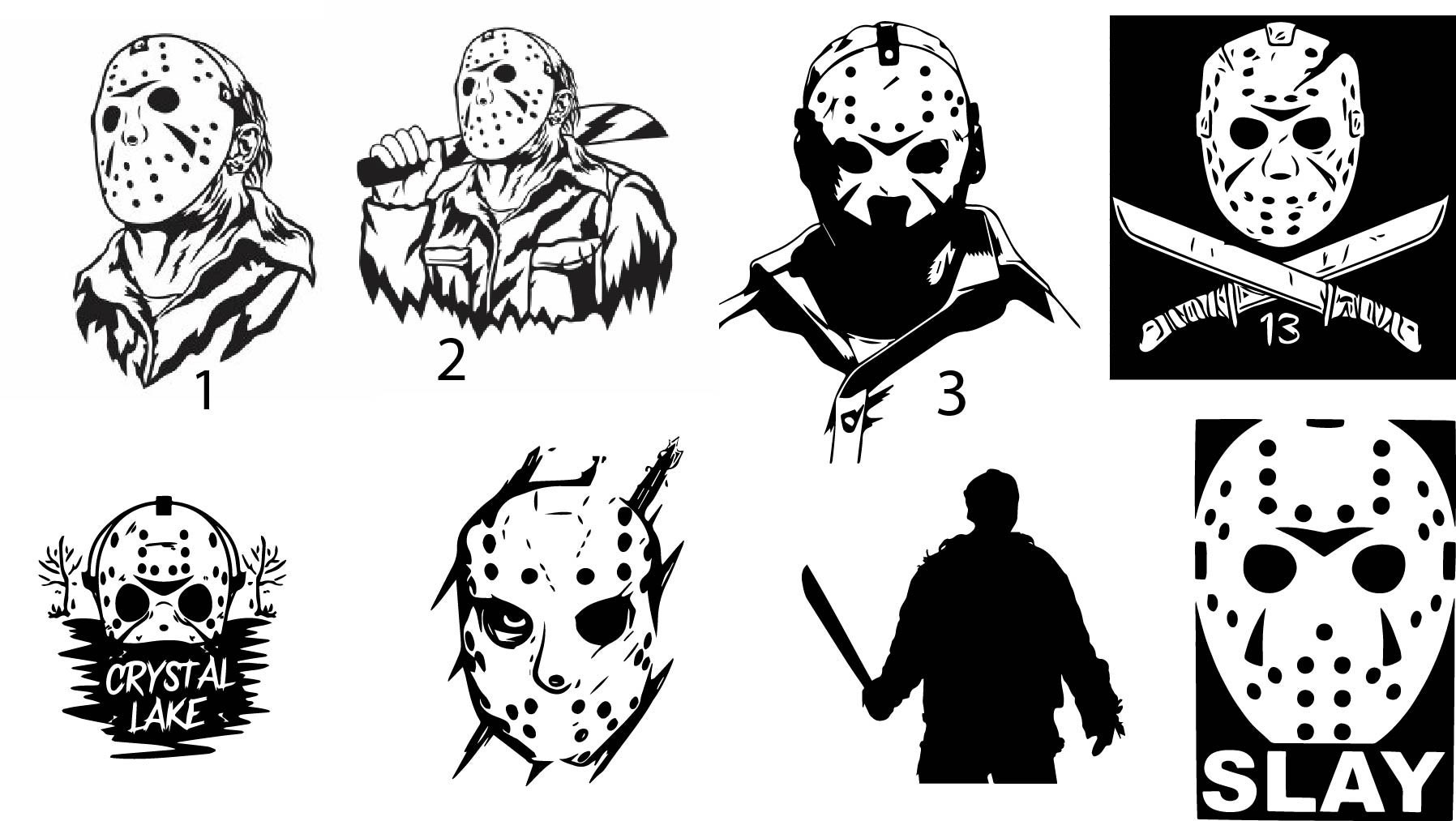 Jason Vorhees Friday the 13th Vinyl Window Cling Decal NEW