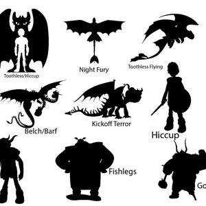 Toothless Dragon Vinyl Decal: Laptop, Car, Tumbler