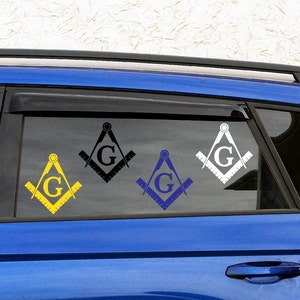 Masonic Square and Compass Vinyl Decal: Freemason Car, Laptop, Tumbler