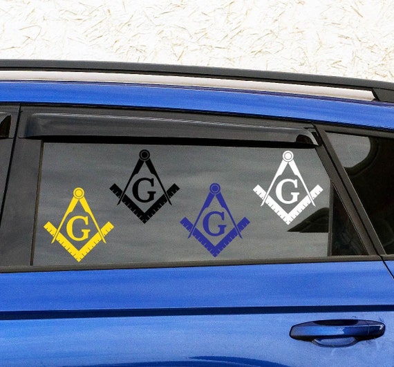 Masonic Square and Compass Vinyl Decal: Freemason Car, Laptop, Tumbler
