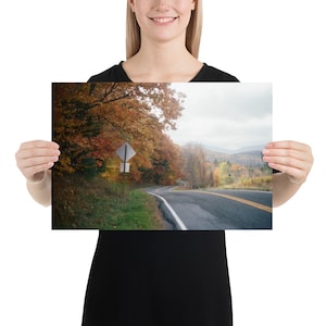 Windham, New York - Fall Road, Matte Poster