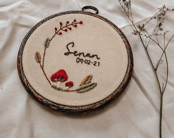 Custom name hoop embroidery - Made to order - Deposit