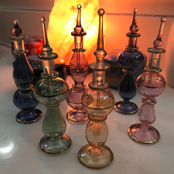 Stunning Egyptian Vintage Perfume Bottles!! Perfect Birthday Gift & Collector Item
