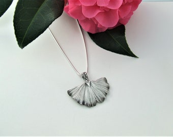 Handmade Silver Ginkgo Leaf Pendant, Recycled Silver Jewellery, Unique Silver Jewellery, Silver Jewellery for Women, Nature Inspired