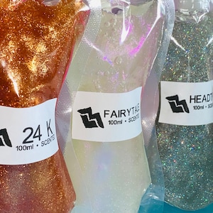 Lip Gloss Base, 100mL, MBV Best Selling, Gold, Purple Shift, Holographic Glitter, Moisturizing, Non-Sticky, Wholesale, Non-Tacky