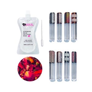 Lip Gloss Starter Kit, Rose Bling, DIY Lip Gloss Making Kit, Make Your Own Lip Gloss, MBV Premium Rose Lip Gloss Kit