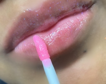 Pink Lip Gloss Mini, Moisturizing Like Lip Balm, Trial Size Makeup, Non-Sticky, Long Lasting, MBV Adore Sample