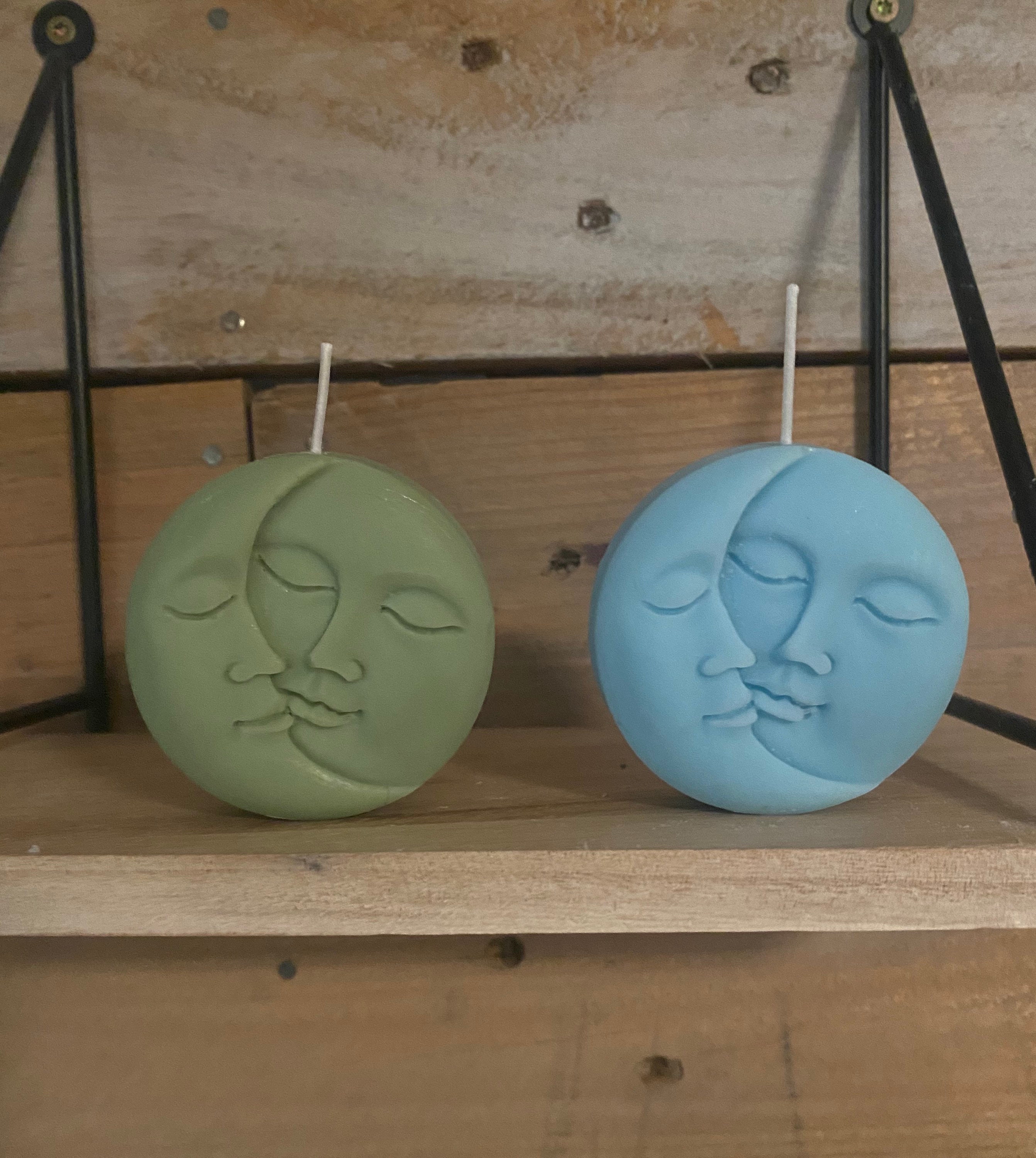 Sun and Moon Candle / Luna Candle / Moon face candle / moon Etsy