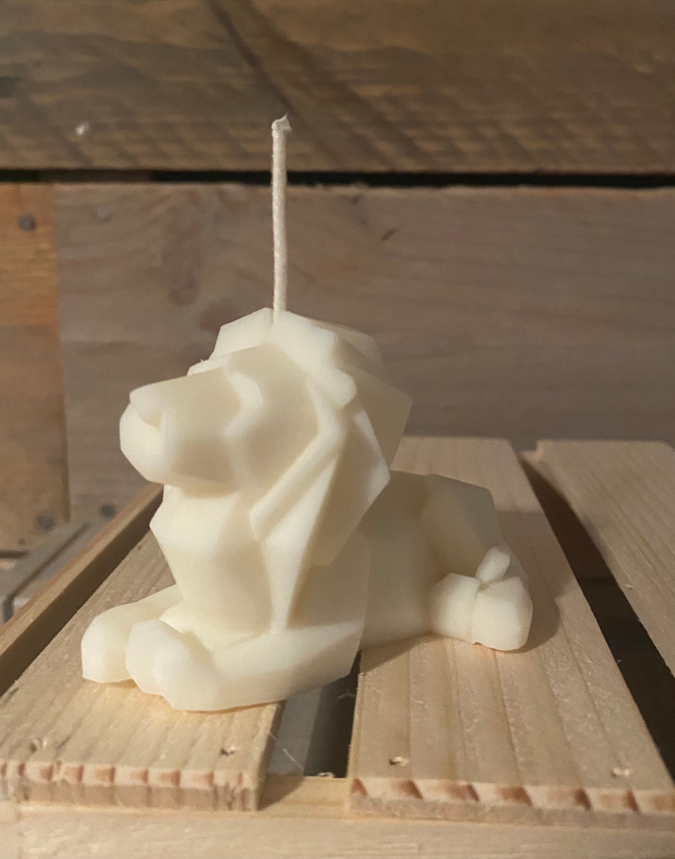 Lion Candle / Geometric Lion Candle / Home Decor / Soy Wax Etsy