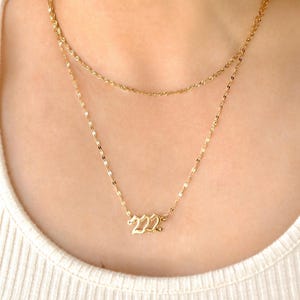 Custom Angel Number Necklace – 18k Gold PVD Plated Stainless Steel Pendant
