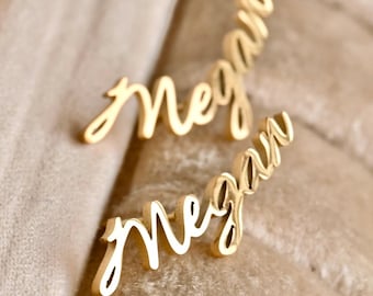 Personalized Name Earrings – Tarnish-free Stainless Steel Nameplate Jewelry