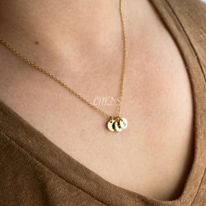 Personalized Initial Necklace - Stainless Steel Disc Charm, Custom Letter