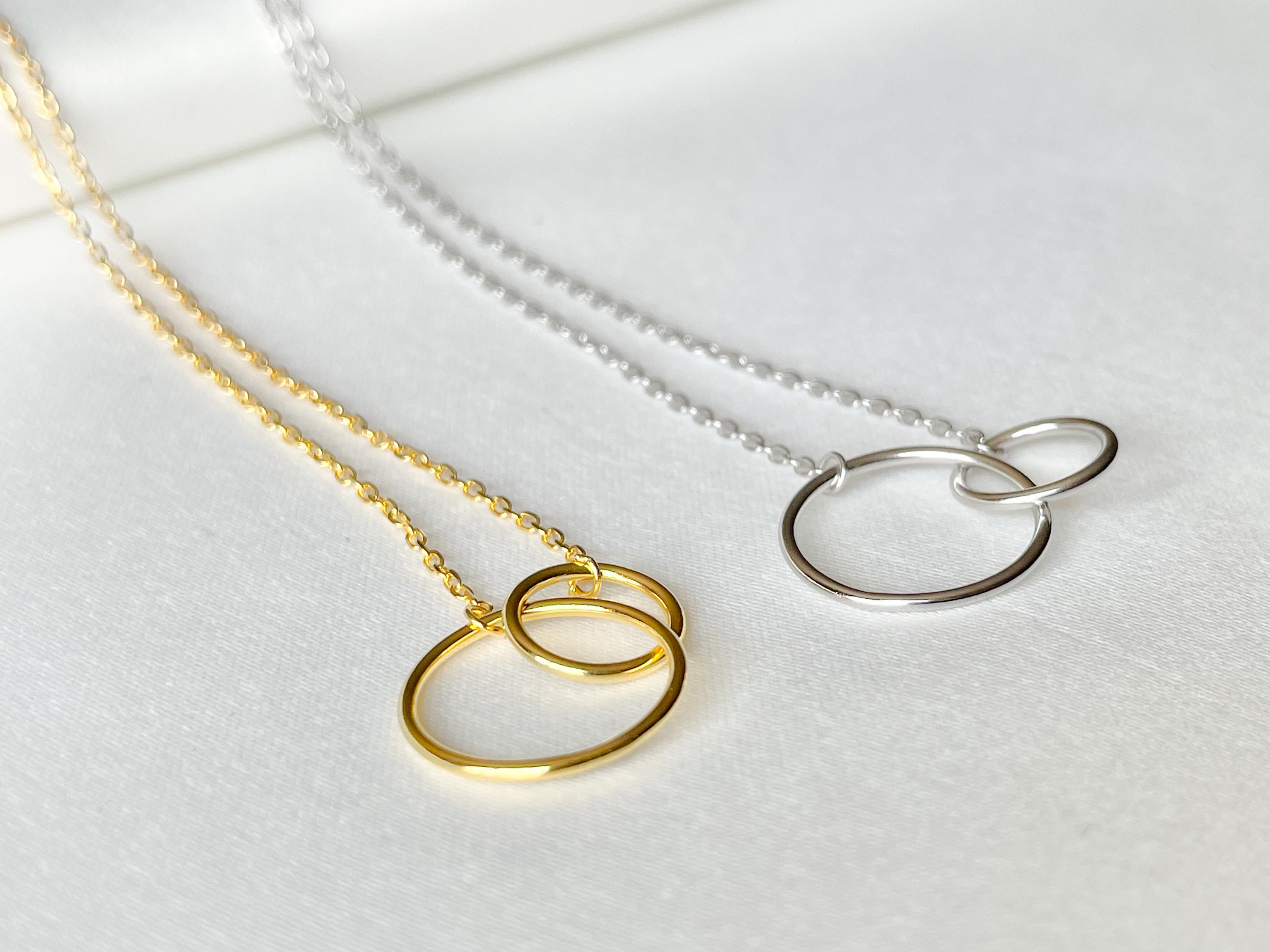 Double Circle Necklace Paperclip Chain Necklace Interlocking -  Hong  Kong
