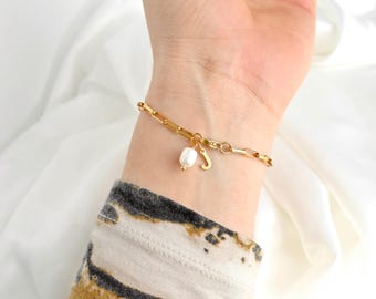 18k Gold Paperclip Chain Bracelet – Stainless Steel Bold Link