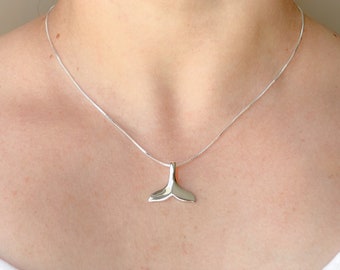 Mermaid Whale Dolphin Tail Silver/Gold Pendant Necklaces Ladies Jewelry Schön！