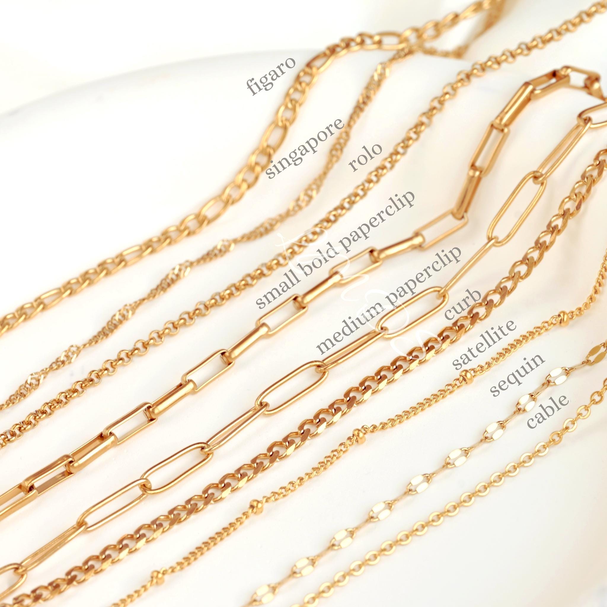 Collana Personalizzata Con Nome In Acciaio Inox 316 Placcato Oro 18K – Scegli Carattere E Colore – Regalo Unico