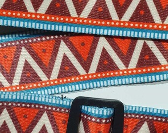 Aztec Art Ancient Signs Brown Adult Ukulele AND Kids Guitar Strap Small 1 inch width ideal for younger guitarists