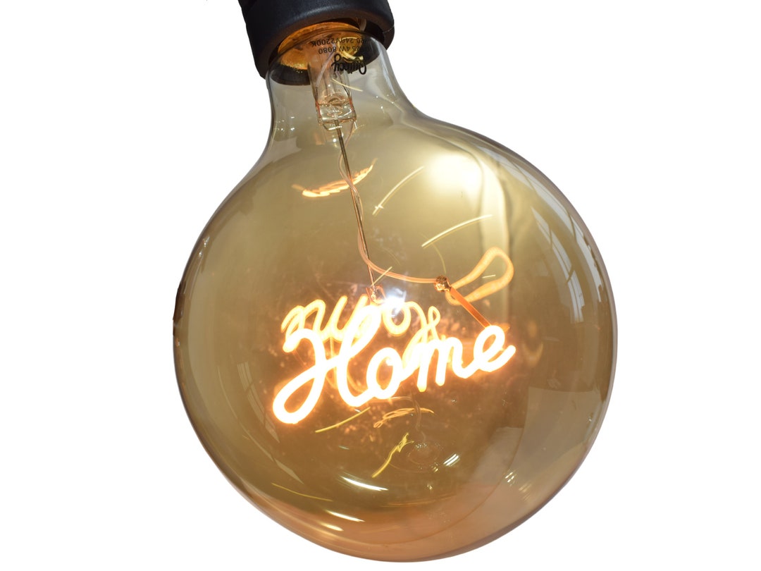 HOME Hand Writing Word Filament E27 LED Globe Bulbs G125 - Etsy