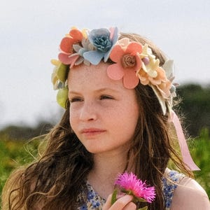 Felt Flower Crown PDF Pattern – DIY Floral Headpiece for Dress-Up, Birthdays, Weddings & Special Events