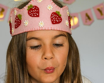 Beginner Strawberry Birthday Crown Sewing Pattern (PDF Download)