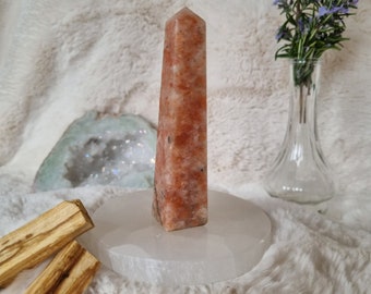 Sunstone Obelisk - 11cm - Reiki Charged