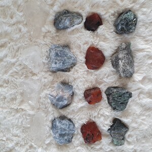 Elementals Crystal Bundle Reiki Charged Emerald Earth, Clear Quartz Air, Carnelian Fire, Blue Calcite Water image 8