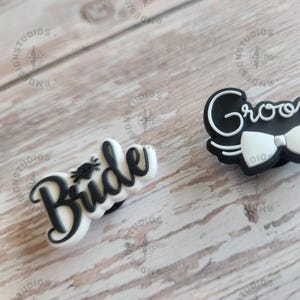 Bride & Groom Shoe Charm Set – Cute Wedding-Themed Accessories