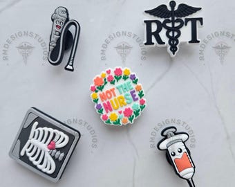 Respiratory Medical-Themed Shoe Charms, Healthcare Accessories, Great Gift, NOT the Nurse