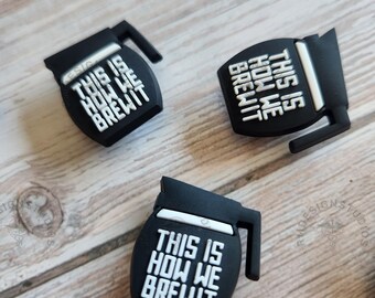 Coffee Pot Shoe Charm – “This Is How We Brew It” Funny Coffee Lover Charm