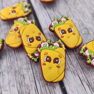 Burrito Shoe Charm, Fun Food Character Shoe Charm