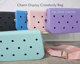 Charm Display Crossbody Bag with Charms | Small Charm Bag | Shoe Charm Organizer Bag | Nurse Charm Bag | RT Charm Bag | Cute Crossbody