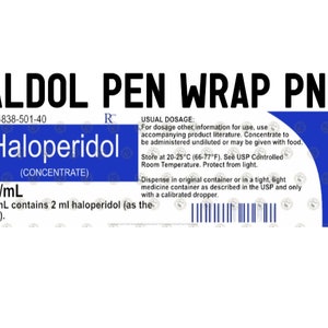 Haldol Pen Wrap, Haloperidol Pen Wrap, Nursing Pen Wrap