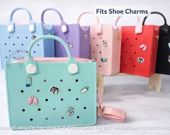 Large Shoe Charm Display Bag + 5 Medical Charms | RT or RN Charm Set | Waterproof Charm Bag | Respiratory Therapist Gift | Nurse Gift