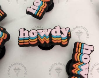 Howdy Shoe Charm – Bright Multicolor Cowgirl Shoe Accessory