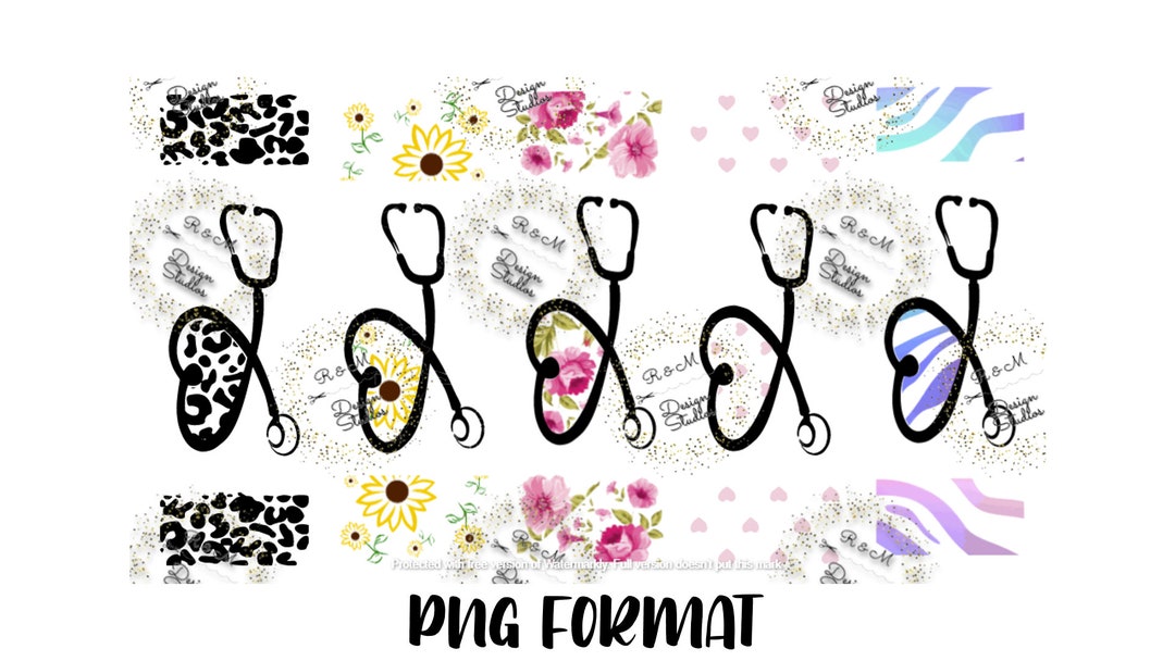 Stethoscope Pen Wraps, Stethoscope Pen Waterslides, PNG, Pen Wraps Etsy