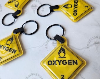 One Oxygen Symbol Flashlight – Badge Reel Flashlight for Respiratory Therapists, Night Shift Essentials, RT Gift