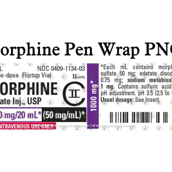 Morphine Pen Wrap, Nursing Pen Wrap, Funny Pen Wrap PNG