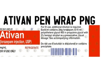 Ativan Pen Wrap, Nursing Pen Wrap, Funny Gifts, Medicine Pen Wraps