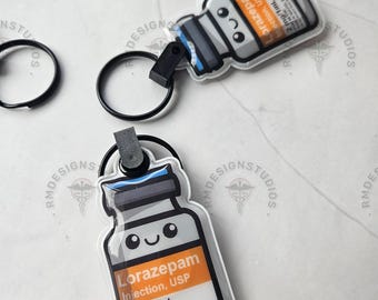 Lorazepam (Ativan) Character Flashlight • Cute Med Badge Light • RT ICU Gift • ONE Flashlight