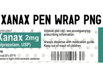Xanax Pen Wrap, Nursing Pen Wrap, Medicine Pen Wrap, PNG