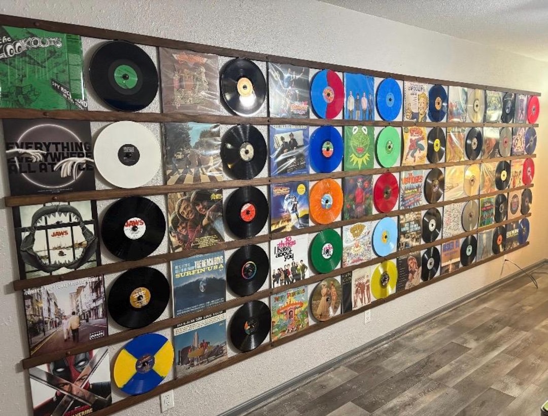 Vinyl Record Storage Shelf | Wall Mounted Record Holder [aspen] - Etsy