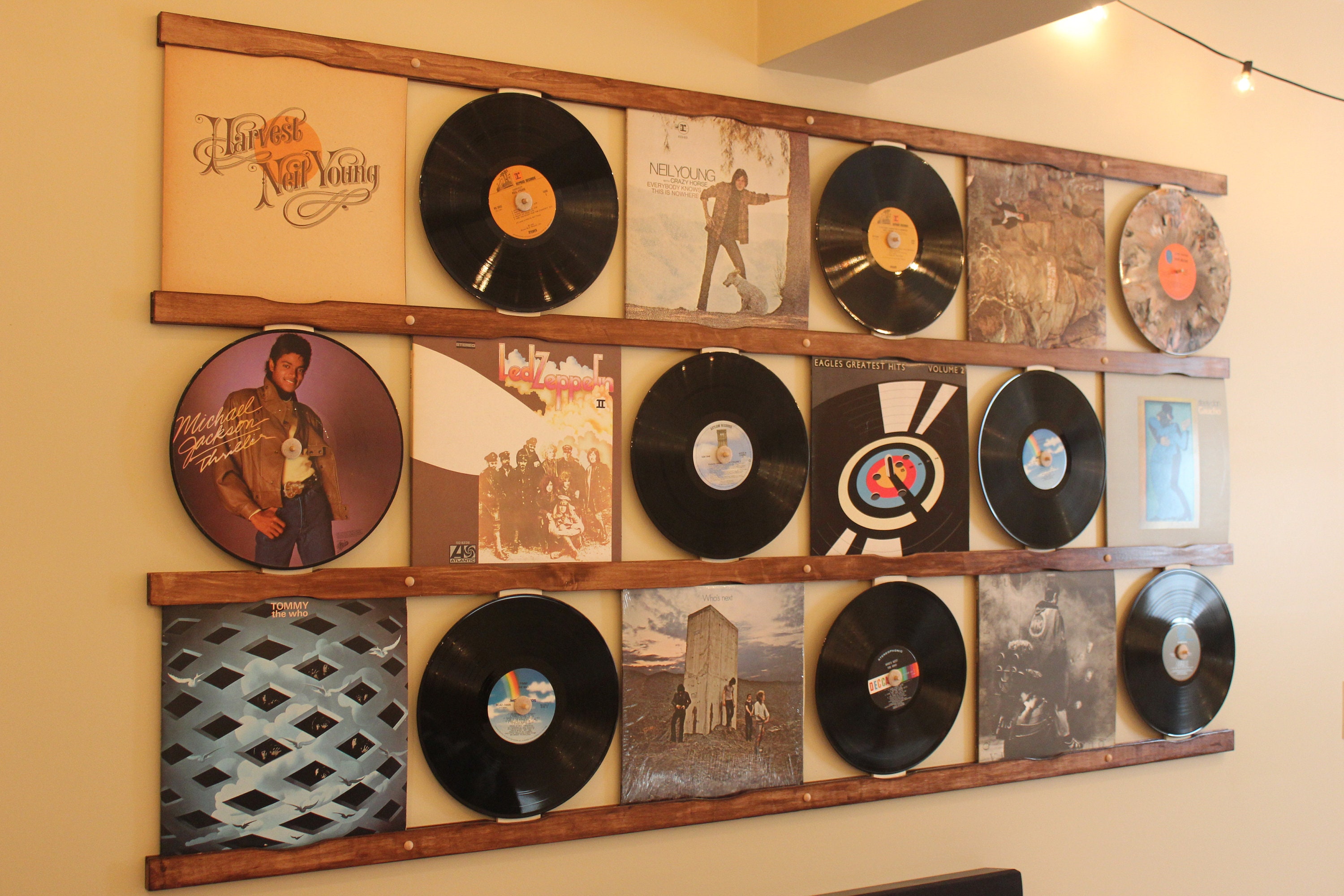 The Vinyl Wall Wooden Record Display Shelves Wall Vinyl Holder