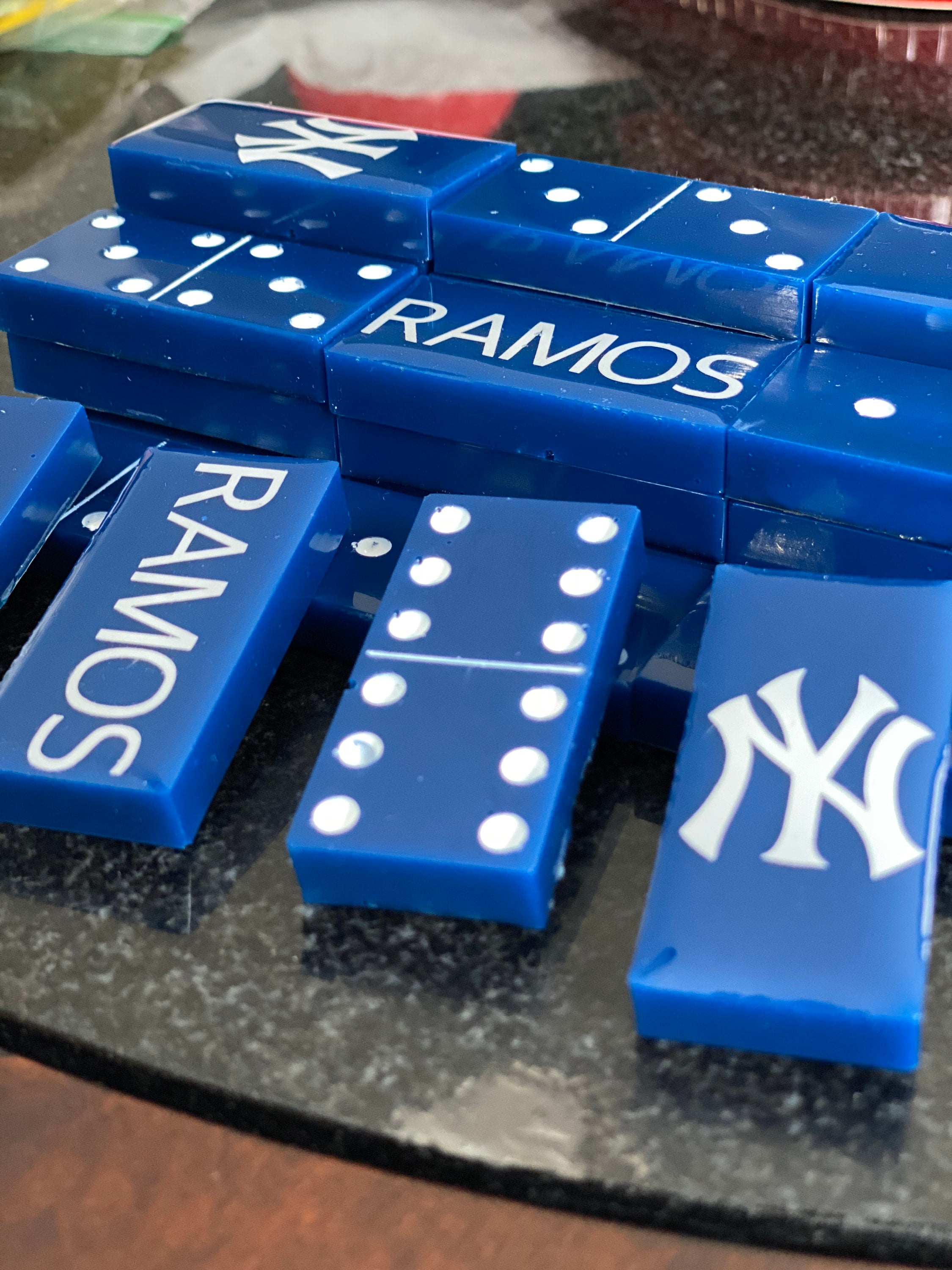 Customizable Dominoes Resin Epoxy Personalized Dominoes Etsy