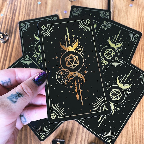 Custom Dungeons and Dragon Spell Cards - For All Classes | D&D Spell Cards, DnD Spell Cards, DnD Present, DnD Christmas Gift, Gold Foiled